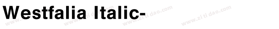 Westfalia Italic字体转换